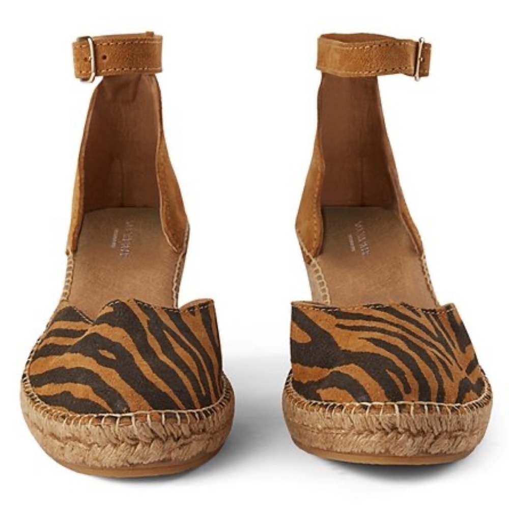 SHOE THE BEAR • Leopard Salome Suede Espadrille Wedges Includes Box